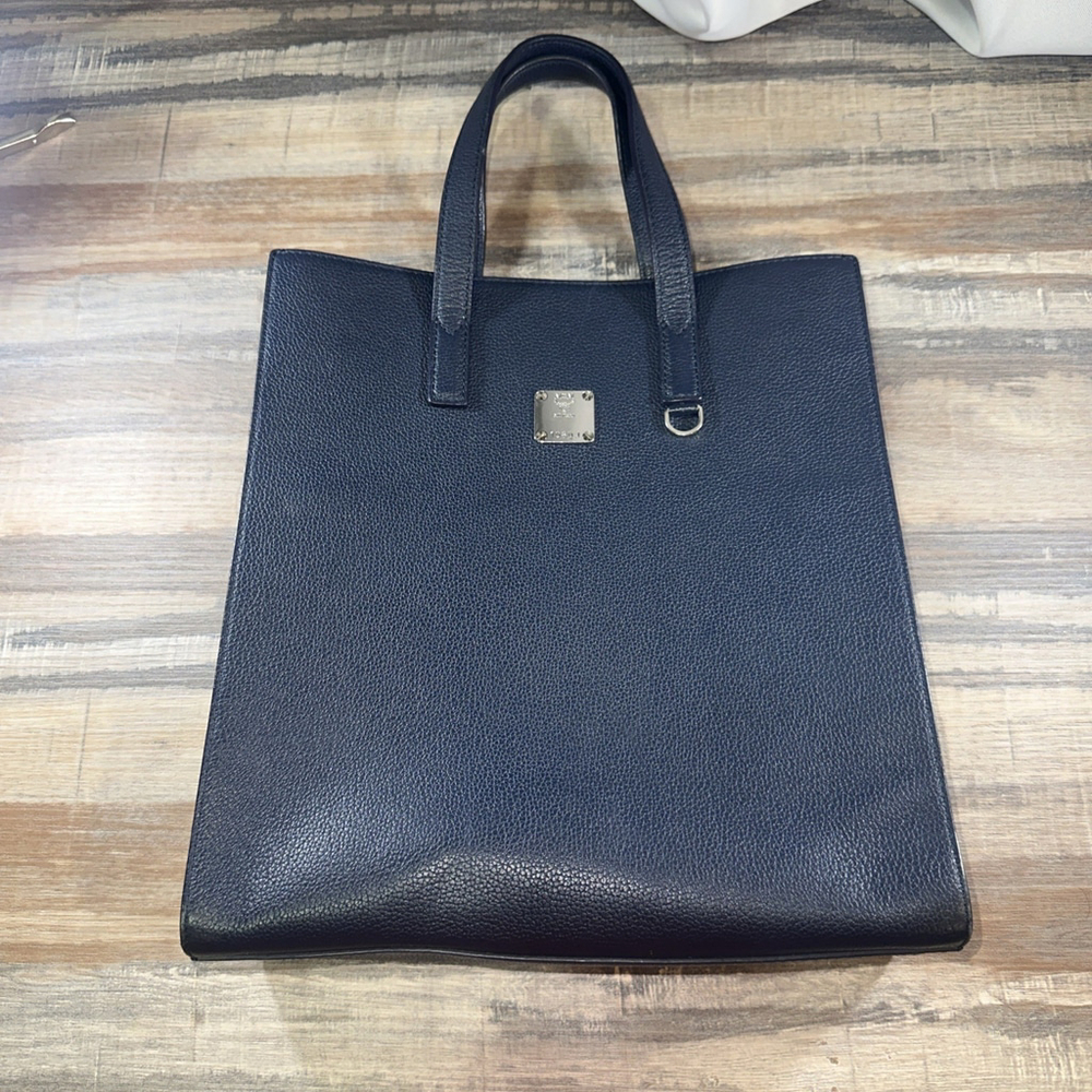 Blue MCM Book Bag In Great Condition Comes With Shoulder Strap Great Snap